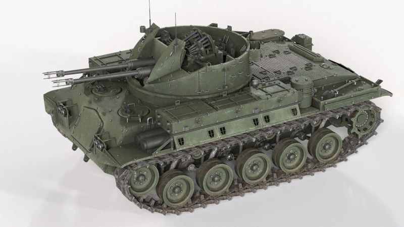 M42 Duster 40mm Anti Aircraft Tank 3D Model .c4d .max .obj .3ds .fbx .stl .blend 