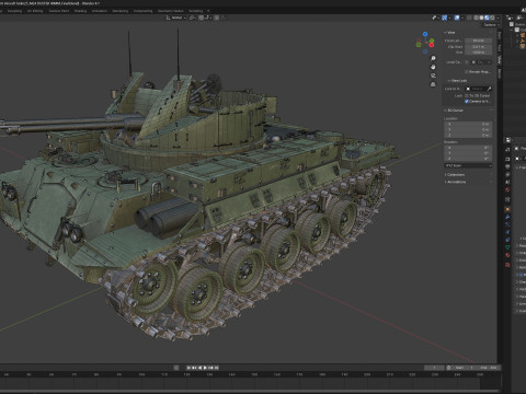 M42 Duster 40mm Anti Aircraft Tank 3Dモデル
