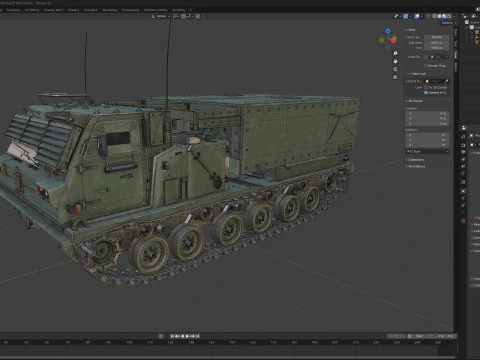 M270 Multiple Launch Rocket System 3D Model
