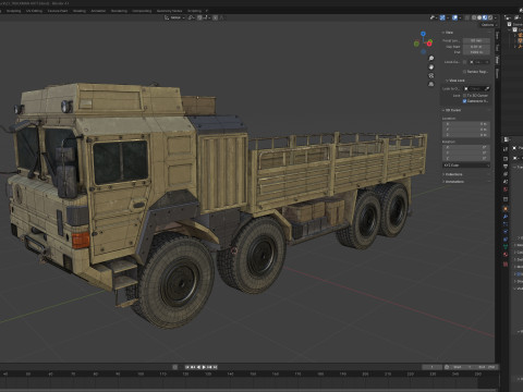 MAN HX77 Loader Military Truck 3D Модель