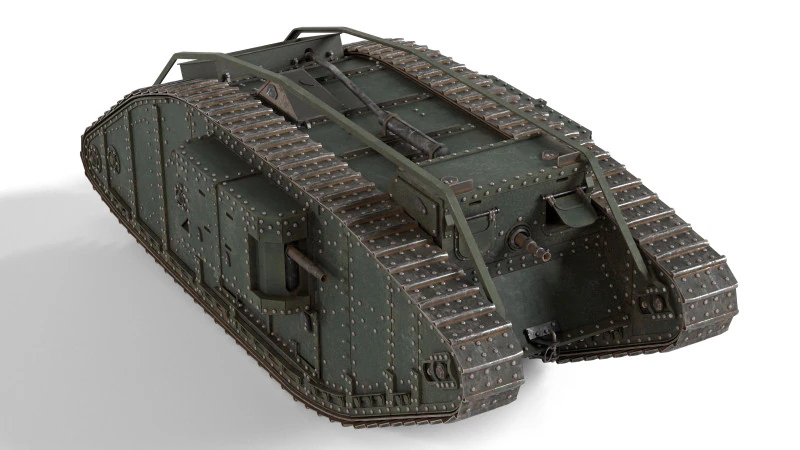Mark IV Female Tank 3D Model .c4d .max .obj .3ds .fbx .stl .blend 