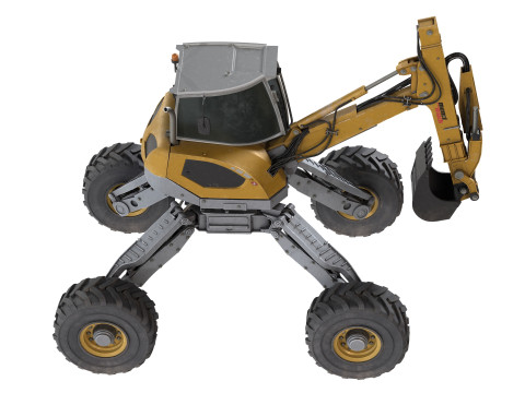 Menzi Muck M545x Spider Excavator Model 3D