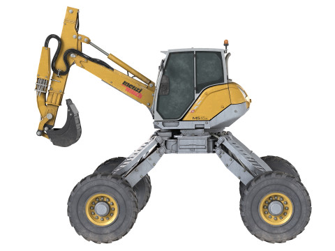 Menzi Muck M545x Spider Excavator Model 3D