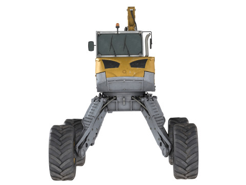 Menzi Muck M545x Spider Excavator Model 3D
