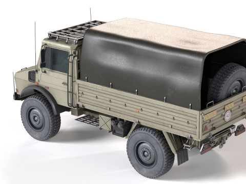 Mercedes Benz Unimog U3000 Truck 3D 모델