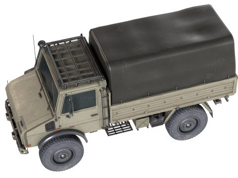 Mercedes Benz Unimog U3000 Truck 3D 모델