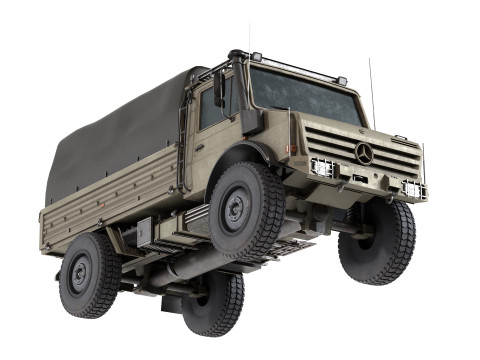 Mercedes Benz Unimog U3000 Truck 3D 모델
