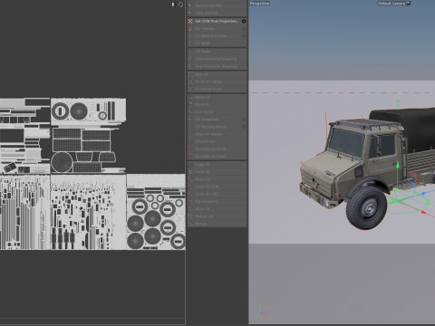 Mercedes Benz Unimog U3000 Truck 3D 모델