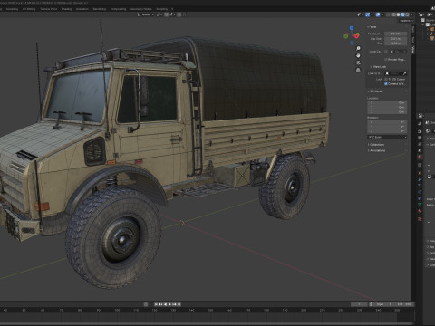 Mercedes Benz Unimog U3000 Truck 3D 모델