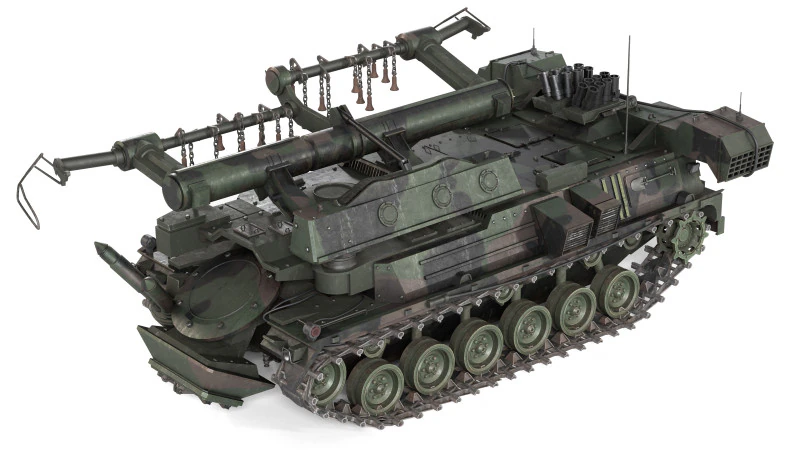 Minenraumpanzer Keiler Mine Clearing Tank 3D Model .c4d .max .obj .3ds .fbx .stl .blend 