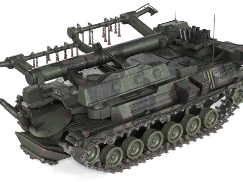 Minenraumpanzer Keiler Mine Clearing Tank 3D Model