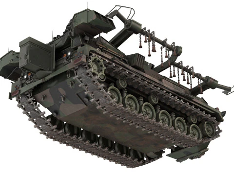 Minenraumpanzer Keiler Mine Clearing Tank 3D Model