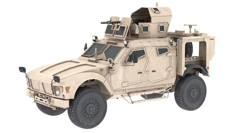Oshkosh M ATV Ambush Protected Vehicle 3D Model .c4d .max .obj .3ds .fbx .stl .blend