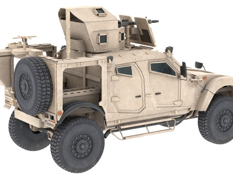 Oshkosh M ATV Ambush Protected Vehicle 3D Model