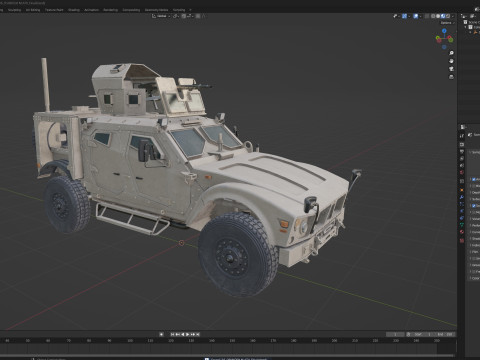 Oshkosh M ATV Ambush Protected Vehicle 3D Model