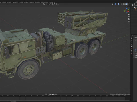 PULS Multiple Rocket Launcher 3D Model