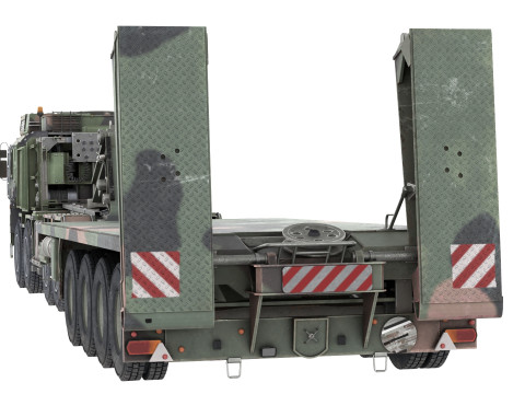Rheinmetall HX81 Military Truck with Troller Model 3D