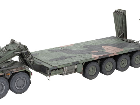 Rheinmetall HX81 Military Truck with Troller Model 3D