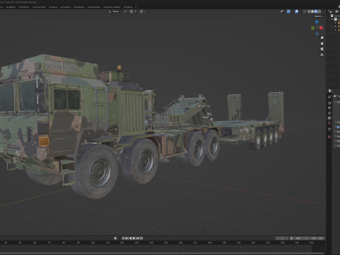 Rheinmetall HX81 Military Truck with Troller Model 3D