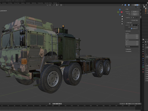 Rheinmetall HX81 Military Truck Model 3D