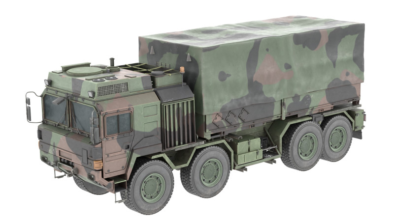 Rheinmetall MAN Military Truck UTF WLS Model 3D .c4d .max .obj .3ds .fbx .stl .blend 