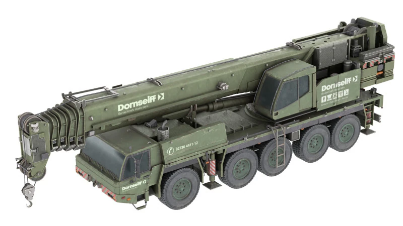 Tadano Faun ATF 100-5 Military Crane 3D Model .c4d .max .obj .3ds .fbx .stl .blend 