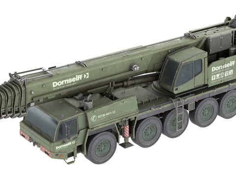 Tadano Faun ATF 100-5 Military Crane Model 3D
