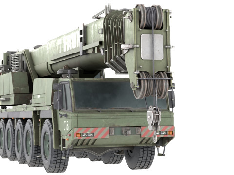 Tadano Faun ATF 100-5 Military Crane 3D 模型