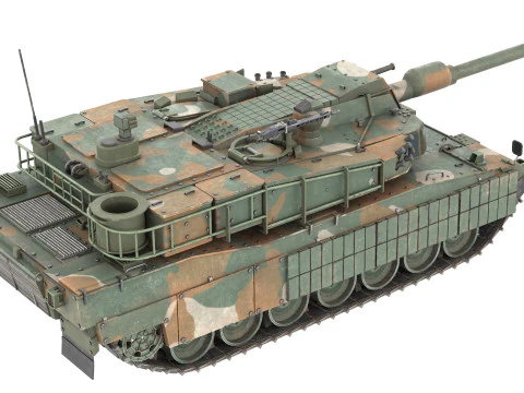 Tanque Pantera Negra K2 Modelo 3D