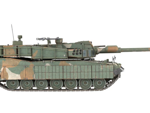 Tanque Pantera Negra K2 Modelo 3D