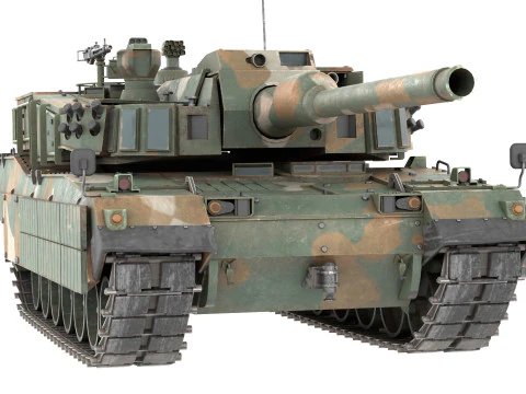 Tanque Pantera Negra K2 Modelo 3D