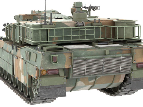 Tanque Pantera Negra K2 Modelo 3D
