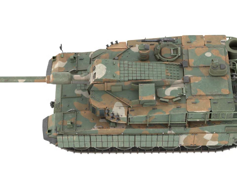 Tanque Pantera Negra K2 Modelo 3D