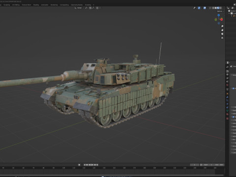 K2 Black Panther Tank Modelo 3D