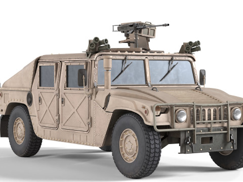 Hummer H1 HMMWV Tank Modelo 3D