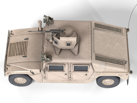 Hummer H1 HMMWV Tank Modelo 3D