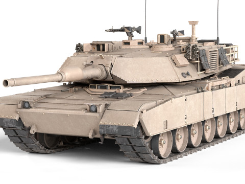 M1A1 Abrams MBT tank 3D Model