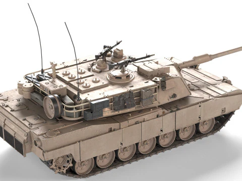 M1A1 Abrams MBT tank 3D Model