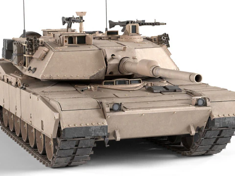 M1A1 Abrams MBT tank 3D Model