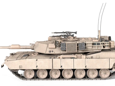 M1A1 Abrams MBT tank 3D Model