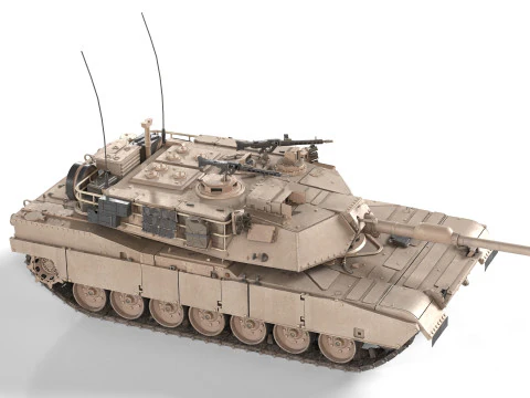 M1A1 Abrams MBT tank 3D Model
