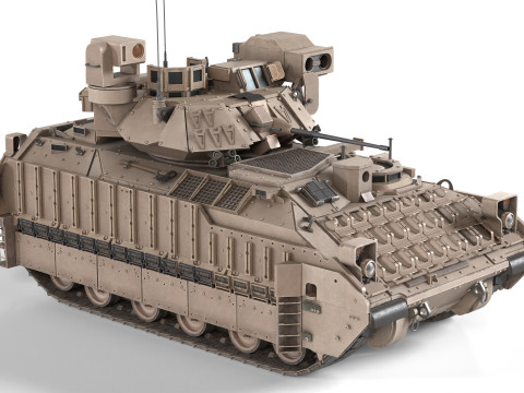 M2A3 Bradley tank 3D Model