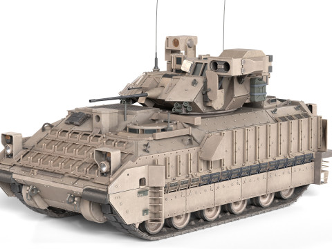 M2A3 Bradley tank 3D Model