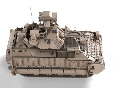 M2A3 Bradley tank 3D Model