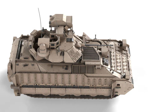 M2A3 Bradley tank 3D Model