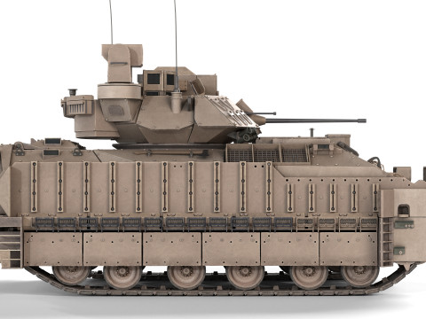 M2A3 Bradley tank 3D Model
