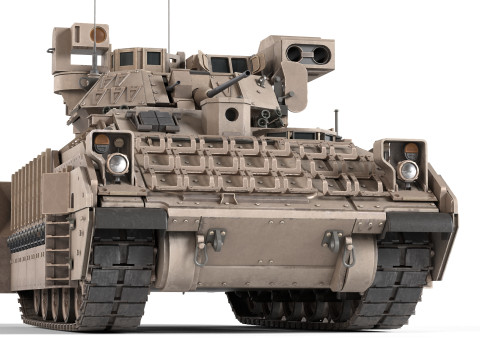 M2A3 Bradley tank 3D Model