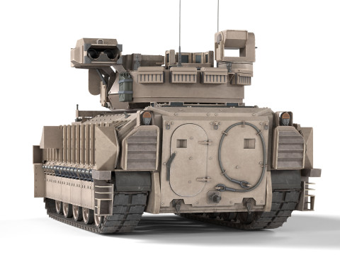 M2A3 Bradley tank 3D Model