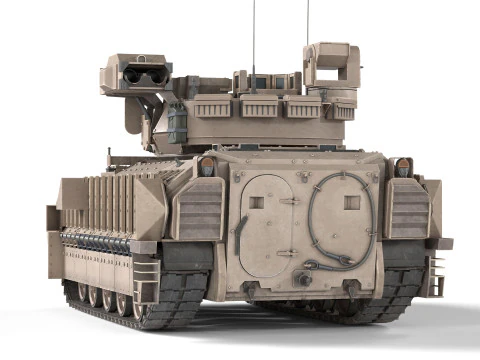 M2A3 Bradley tank 3D Model