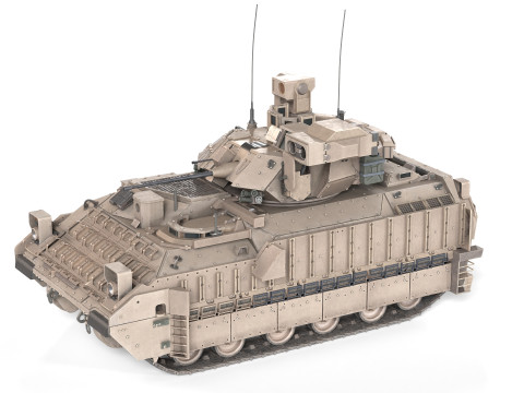 M2A3 Bradley tank 3D Model